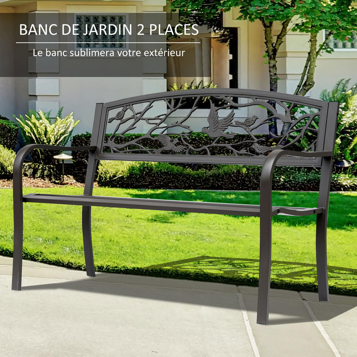 GARTENBANK DE-17750 Braun - Braun, Metall (127/85/60cm) - ComfortXL