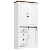 HOCHSCHRANK SoftClose Snackrack 4 Schubladen Weiß - Weiß, Holzwerkstoff (80/180/39.8cm) - FLIEKS