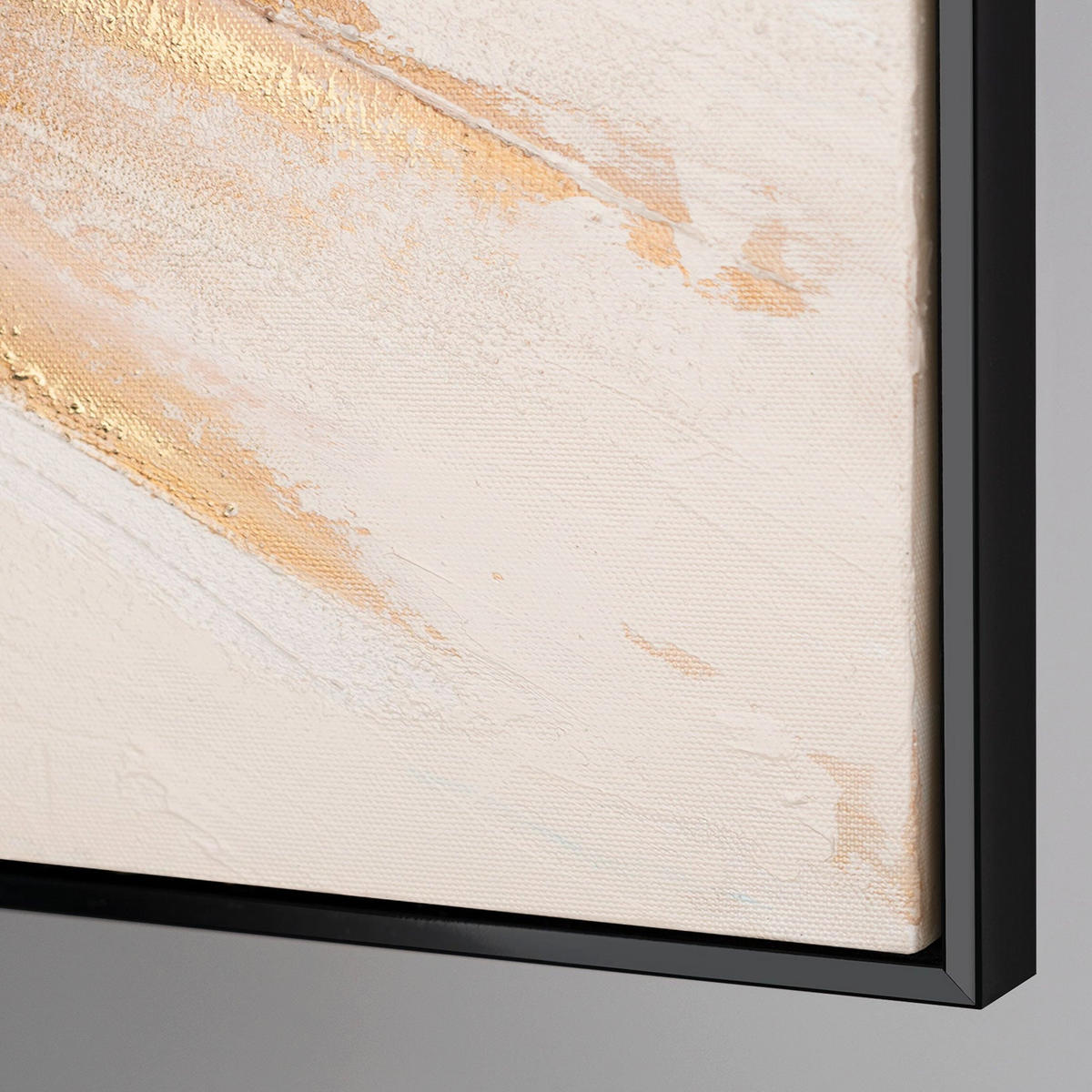 GEMÄLDE Impuls Schattenfugenrahmen Schwarz 100x50 cm - Schwarz, Holz (100/50cm) - YS-art gallery