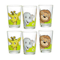 KINDERGLÄSER Dschungeltiere bunt 205 ml 6er Set - Multicolor, Glas (0.205L) - Ritzenhoff Breker
