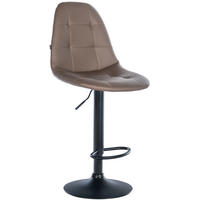 BARHOCKER Metall braun - Schwarz/Braun, Textil/Metall (47/58/56cm) - CLP
