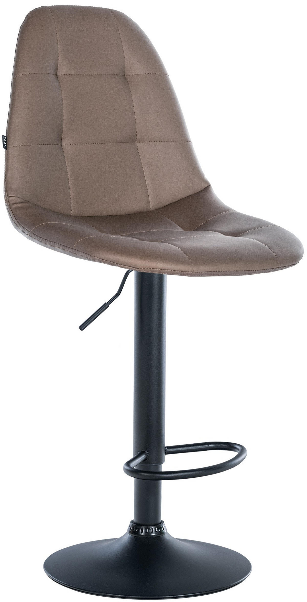 BARHOCKER Metall braun - Schwarz/Braun, Textil/Metall (47/58/56cm) - CLP