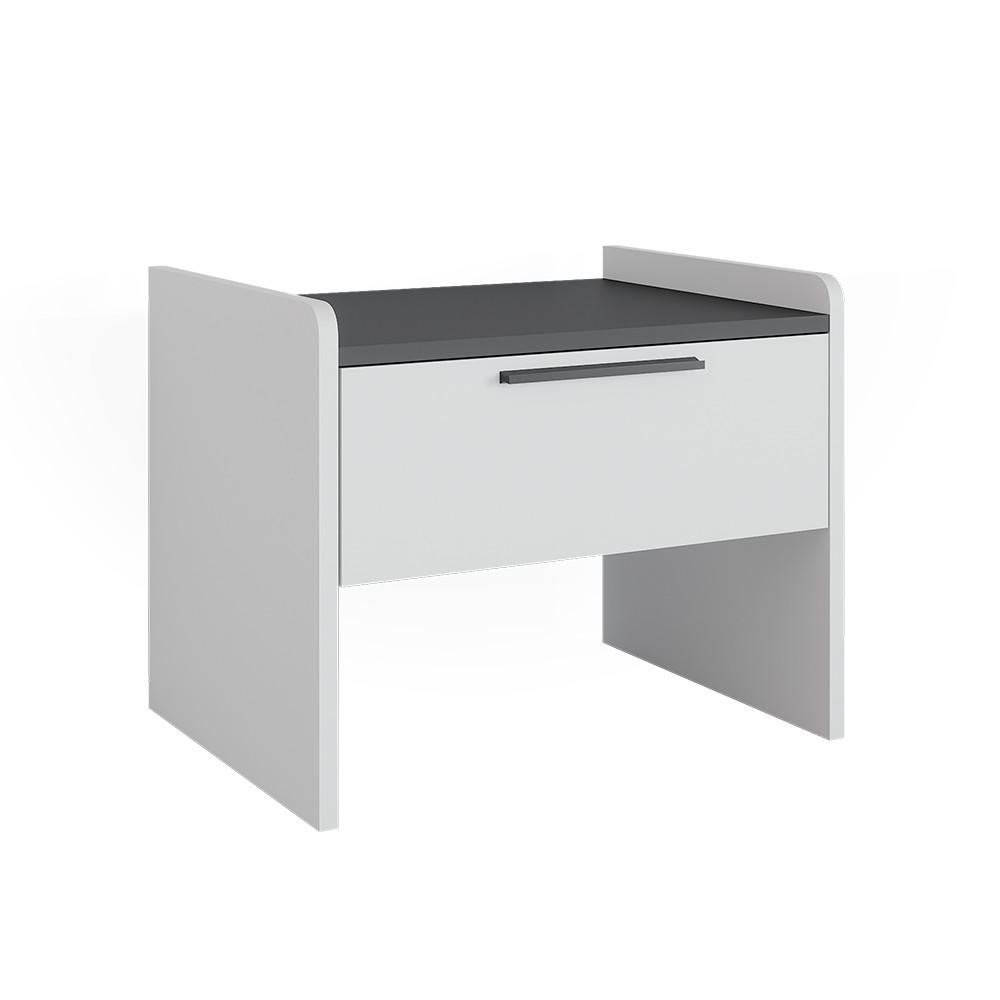 LAVICE DO JÍDELNY Roman Bílá/antracitová - bílá, kompozitní dřevo (53.5/45.5/41.1cm) - Vicco