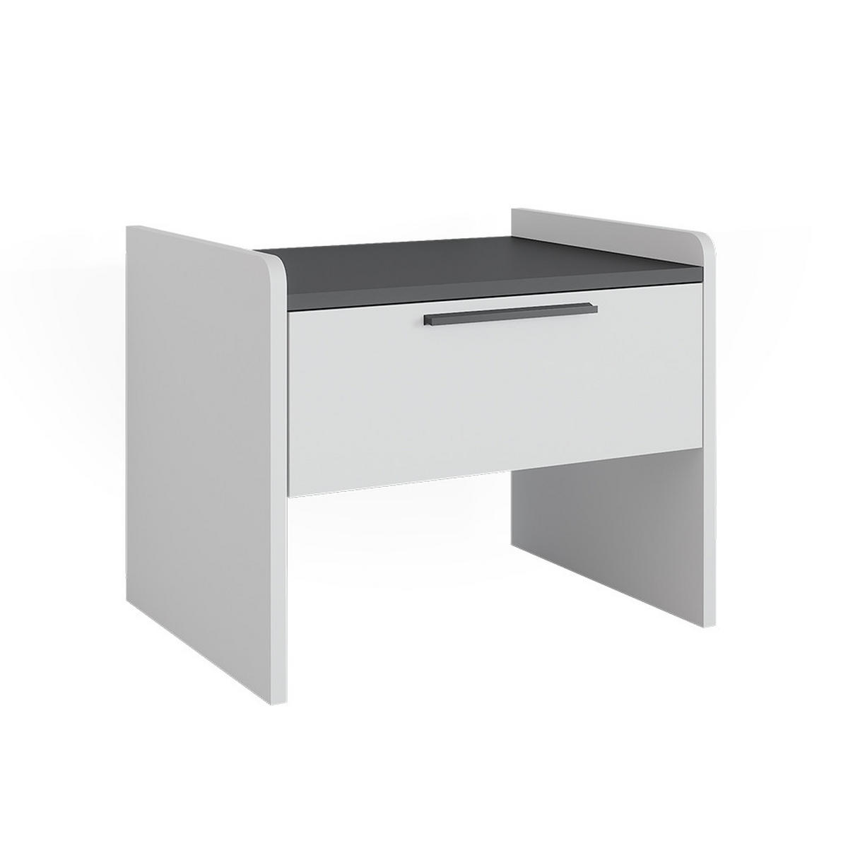 LAVICE DO JÍDELNY Roman Bílá/antracitová - bílá, kompozitní dřevo (53.5/45.5/41.1cm) - Vicco