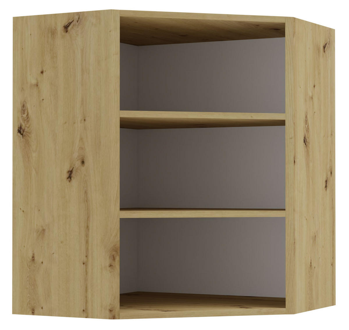 ECKHÄNGESCHRANK Oslo W10/60 Eiche Artisan / Weiß Matt 60 / 60 / 72cm - Eiche Artisan/Weiß, Holz/Holzwerkstoff (60/72/60cm) - Feldmann-Wohnen