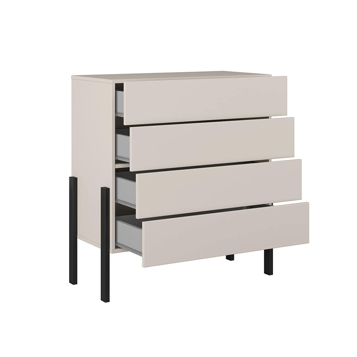 KOMMODE Bérénice Kaschmir - Beige, Holzwerkstoff (84/90/40cm) - Petits-meubles
