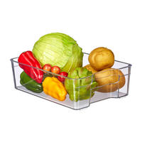 KÜHLSCHRANK-ORGANIZER - Transparent, Kunststoff (21.5/9/32cm) - Relaxdays