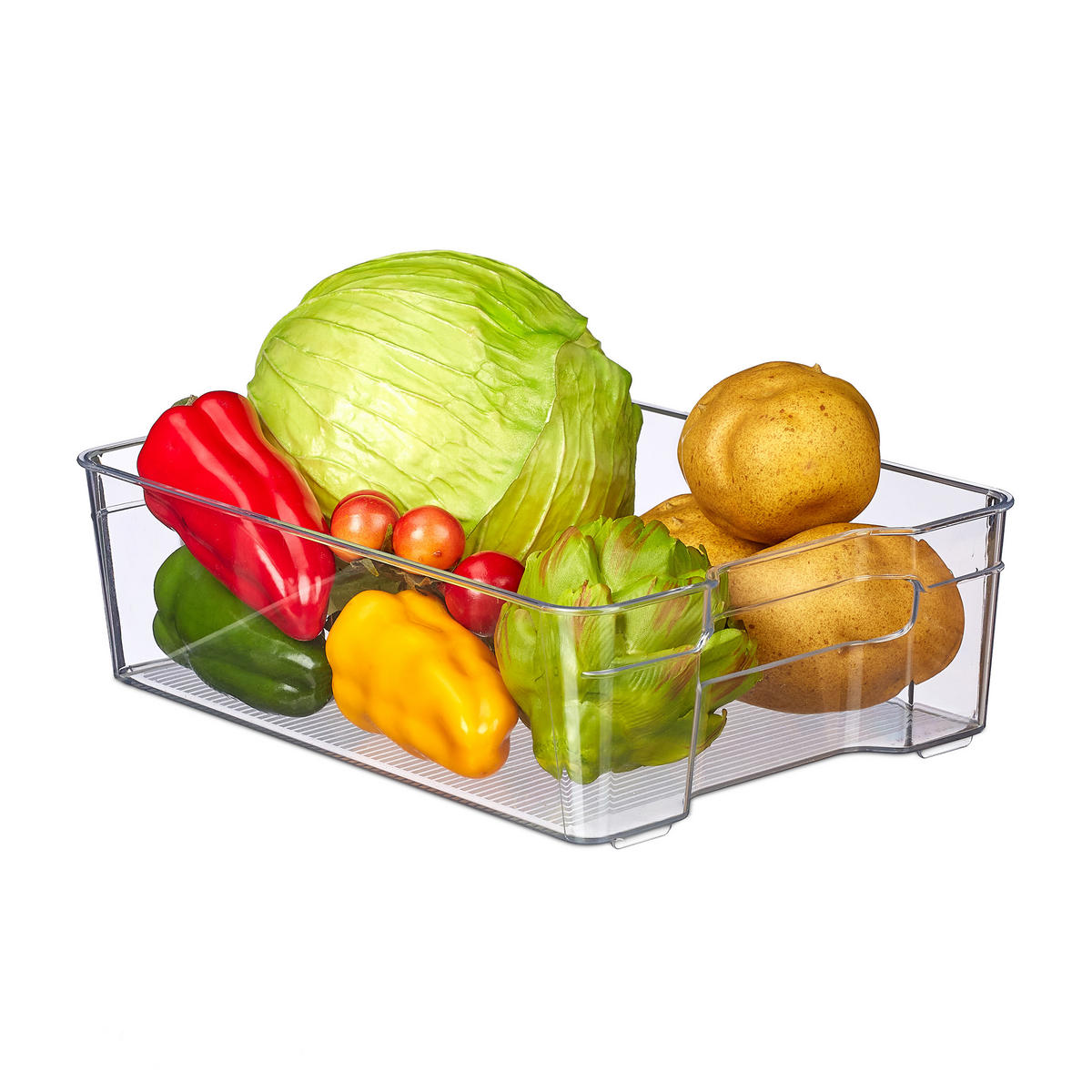 KÜHLSCHRANK-ORGANIZER - Transparent, Kunststoff (21.5/9/32cm) - Relaxdays