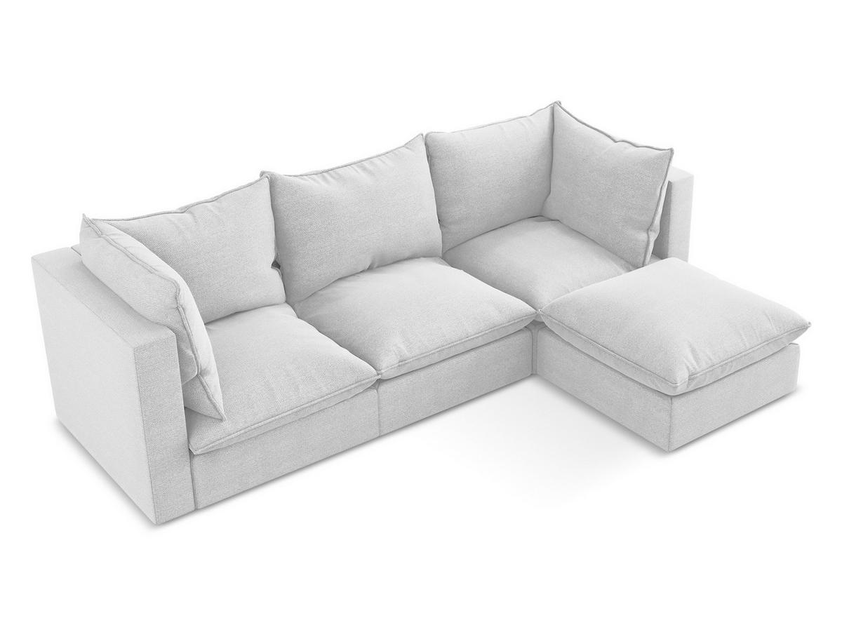 SOFAELEMENT Samt Stoff Grau - Hellgrau/Schwarz, Holzwerkstoff/Kunststoff (90/77/90cm) - Makamii