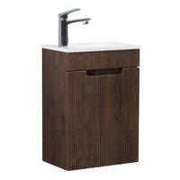 GÄSTE-WC-MÖBELSET Thermis 2 Teile Walnuss Braun - 40 x 22 x 53 cm - Walnussfarben/Braun, Holz (40/53/22cm) - Badplaats