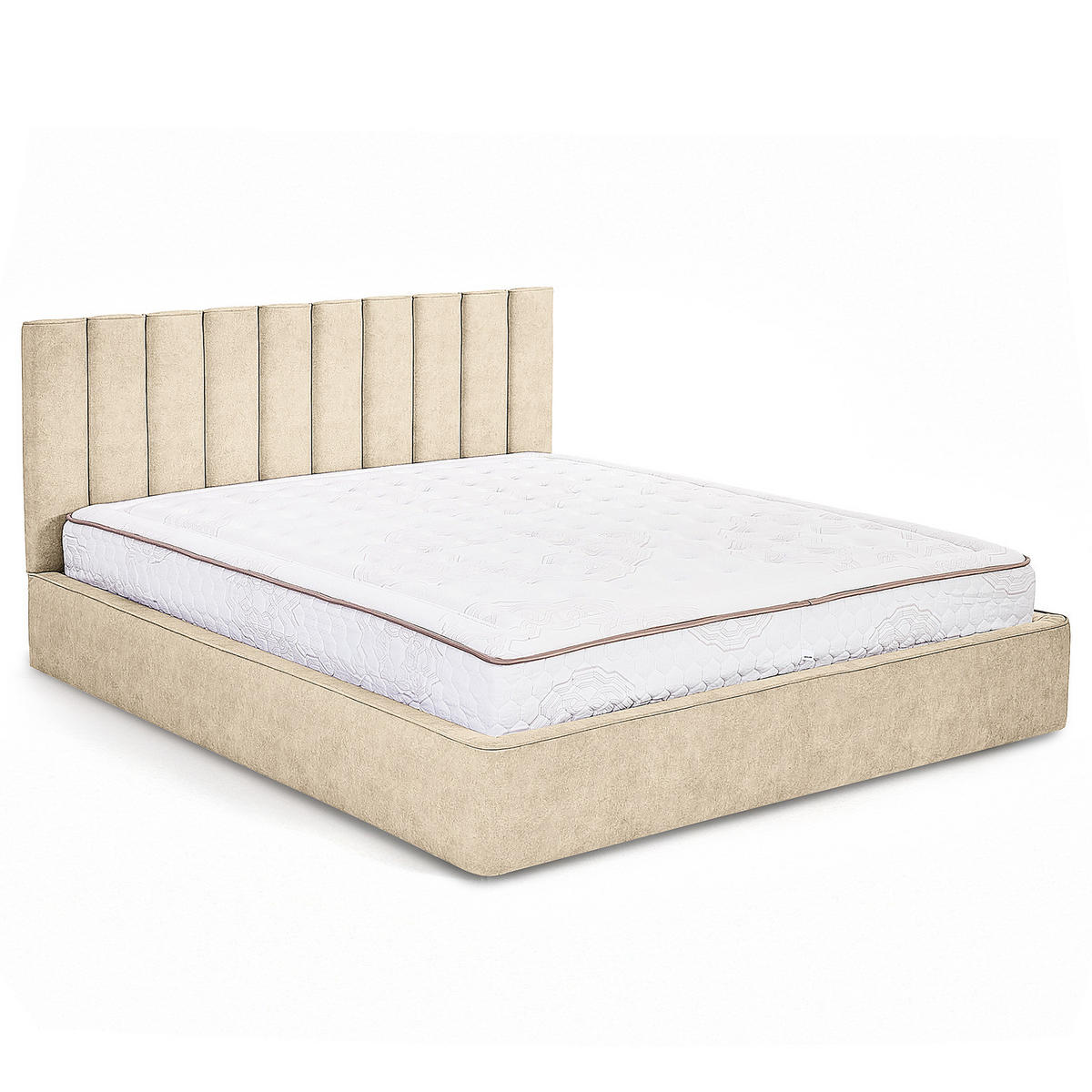 POLSTERBETT - Beige, Textil (160/200cm) - home24