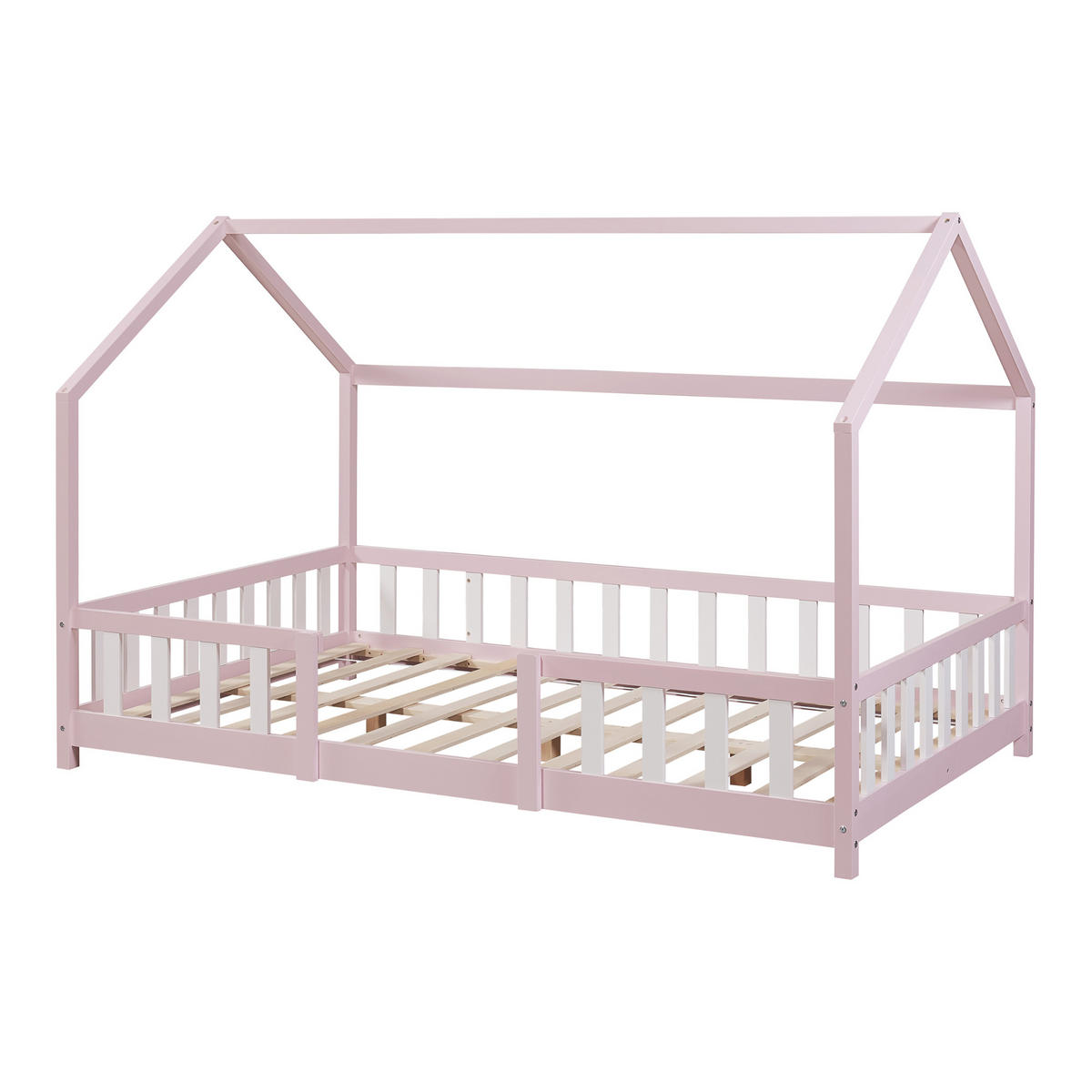 Pink/Weiß, Holz (140/200cm) - [en.casa]