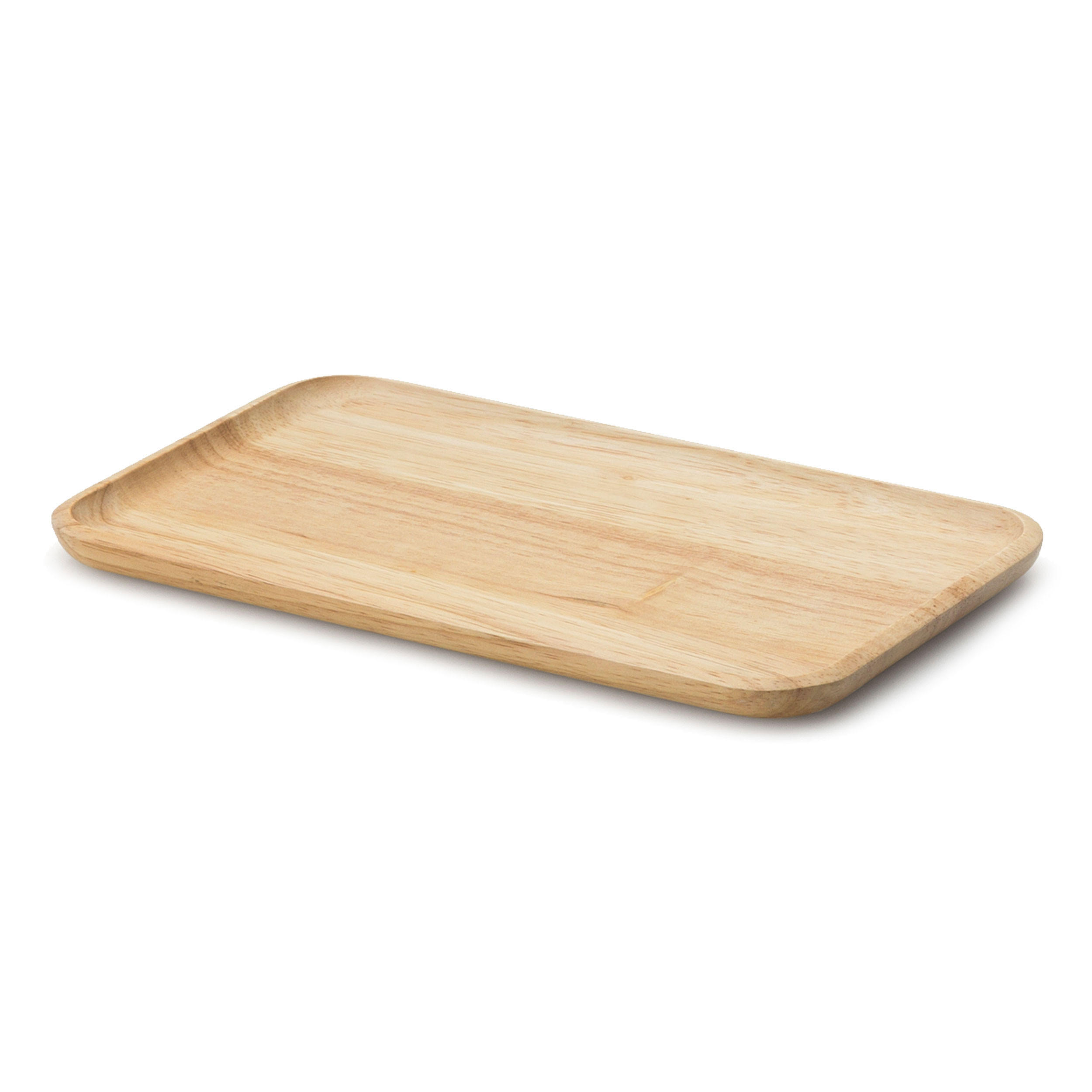 TABLETT Rechteckig, Gummibaumholz, 22 x 13 cm - Braun, Holz (1/14/21cm) - Continenta