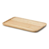 TABLETT Rechteckig, Gummibaumholz, 22 x 13 cm - Braun, Holz (1/14/21cm) - Continenta