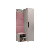 GARDEROBEN-SET Medi III - Kaschmir/Hellrosa, Holzwerkstoff/Kunststoff (40/191/50cm) - MIRJAN24