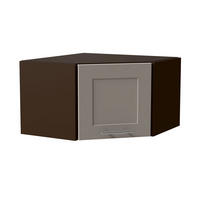 ECKHÄNGESCHRANK Oslo W10/60/36 Lava / Kaschmir Matt 60 / 60 / 36cm - Kaschmir/Dunkelgrau, Holz/Holzwerkstoff (60/36/60cm) - Feldmann-Wohnen