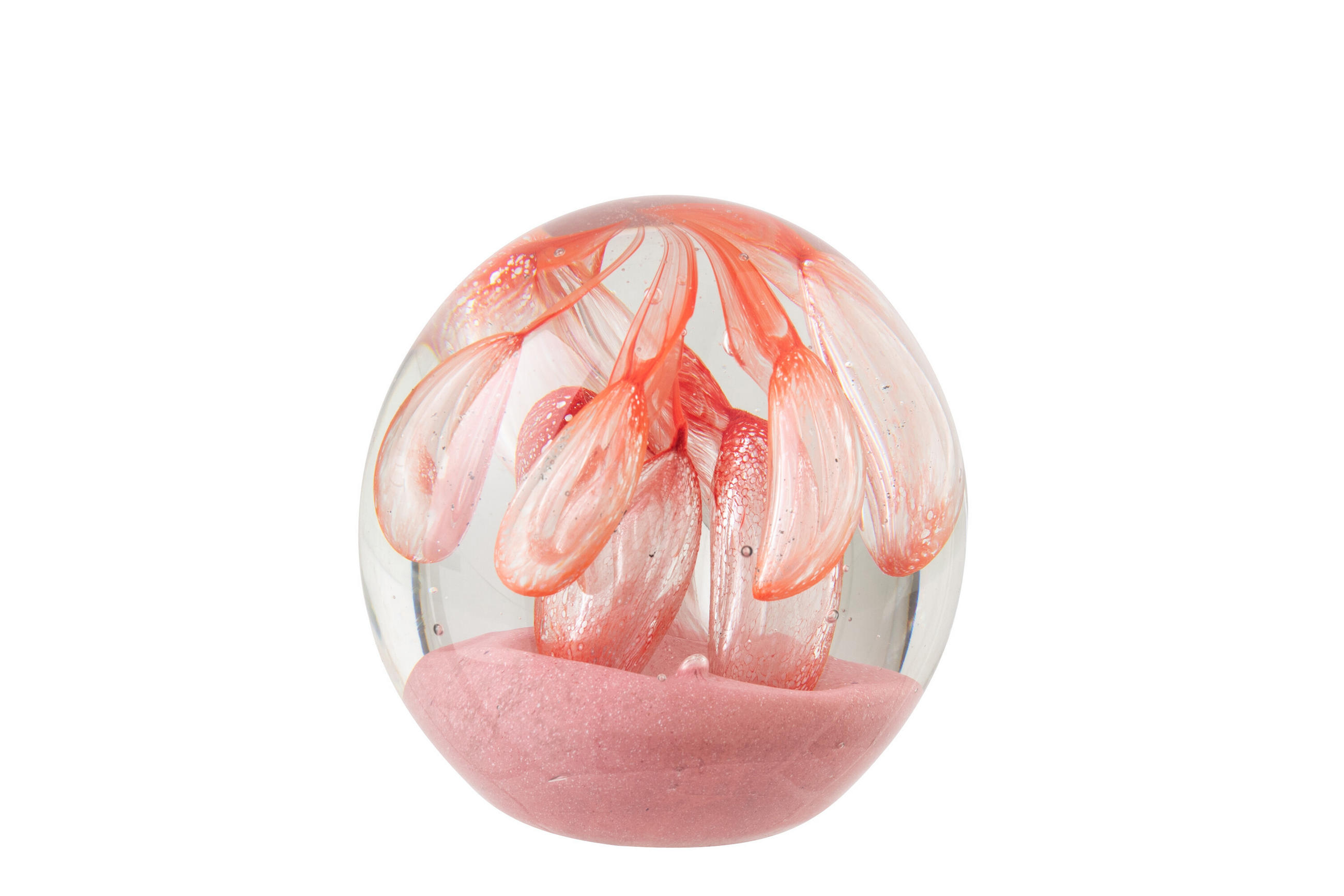BRIEFBESCHWERER BALL - Orange, Glas (10/10/10cm) - J-Line