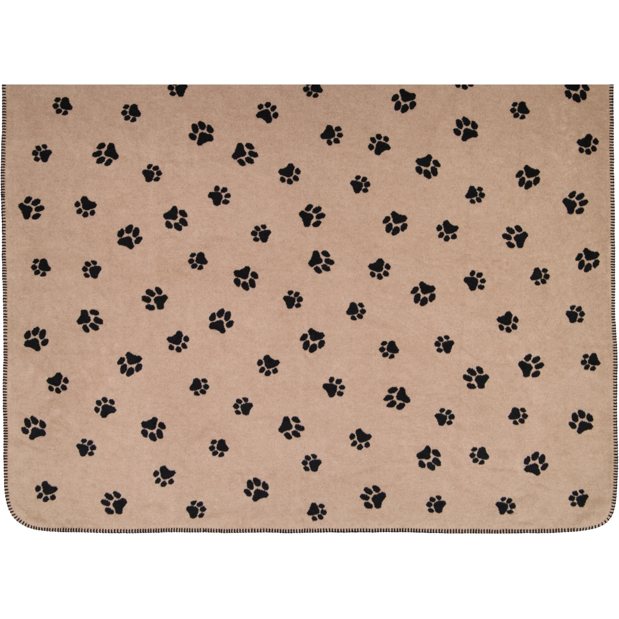 WOHNDECKEN WE LOVE DOGS 62470 SCHWARZ/BEIGE - 93 - Schwarz, Textil (150/200cm) - Cawoe