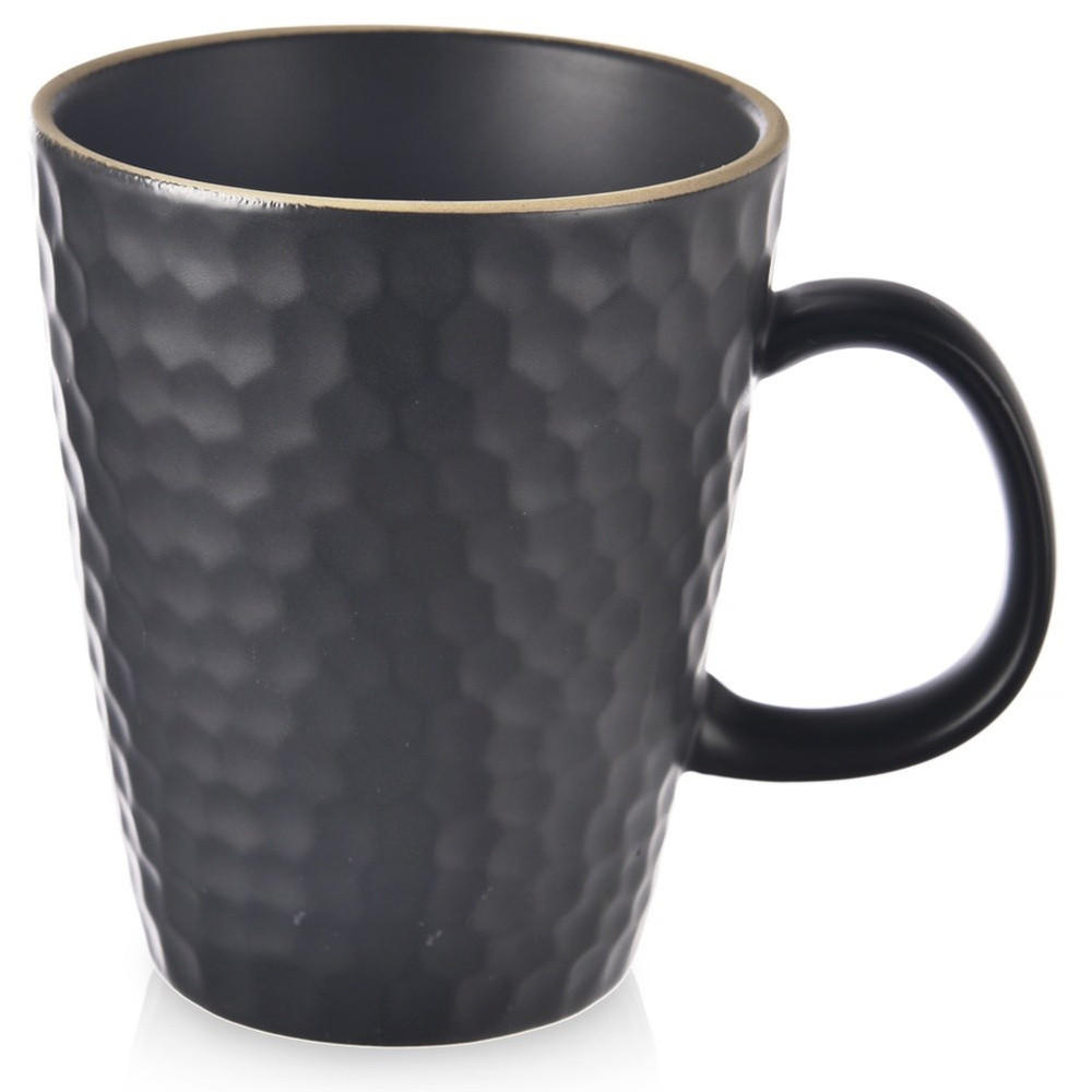 STEINZEUG-BECHER TEEZEIT, Steinzeug, schwarz, 420 ml - Beige, Keramik (0.42L) - Orion 