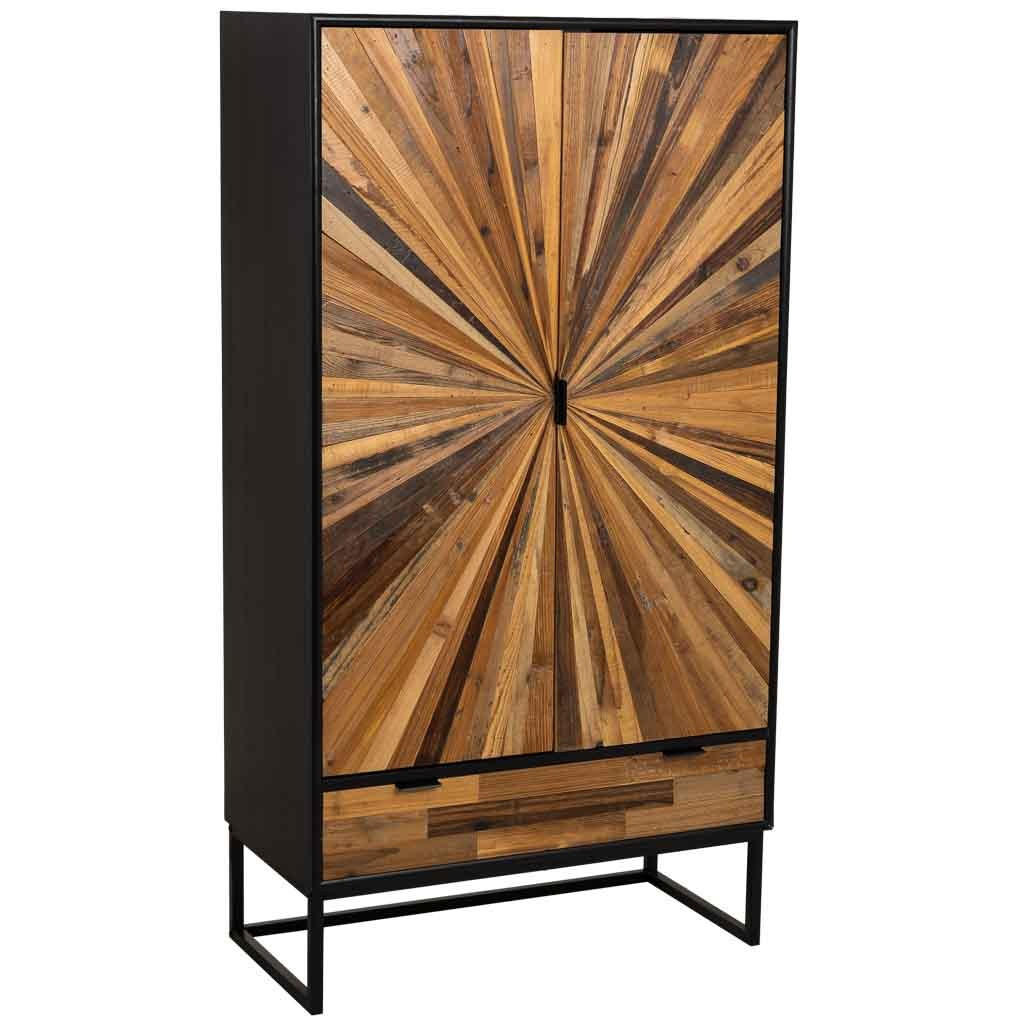 SCHRANK aus Holz, schwarz, 80x40x150cm - Schwarz, Holzwerkstoff (80/150/40cm) - Wanderlust