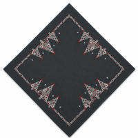 TISCHDECKE 85/85 cm Tannenbaum Anthrazit Weihnachten - Anthrazit, Textil (85/85cm) - TiborTex