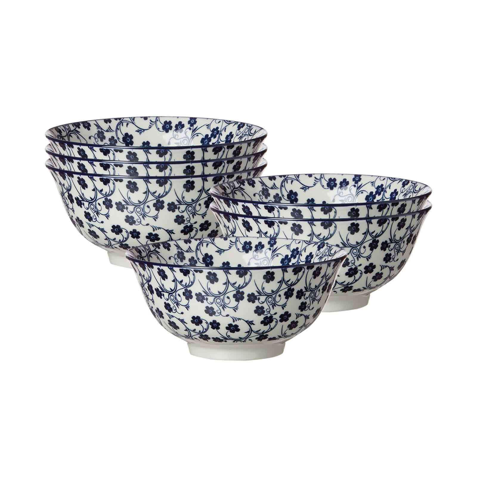 MÜSLISCHALEN Royal Sakura blau-weiß ø 15,5 cm 6er Set - Blau/Weiß, Keramik (15.5cm) - Ritzenhoff Breker