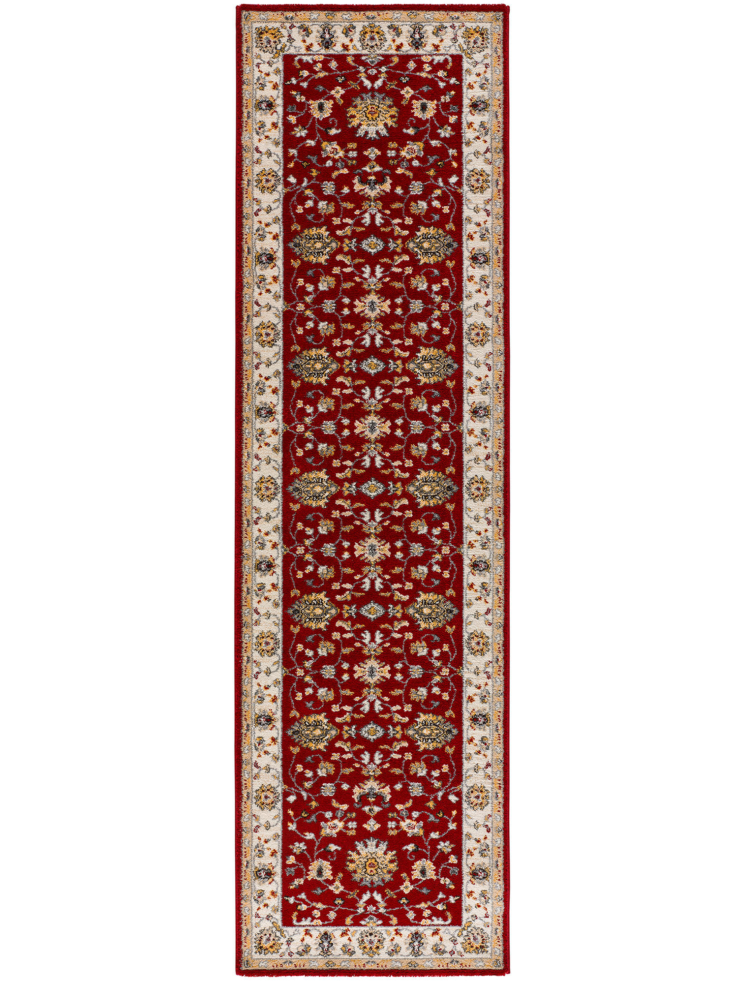 VINTAGE-TEPPICHE Rot Classic 67/250 cm - Rot/Creme, Naturmaterialien/Textil (67/250cm) - Atticgo