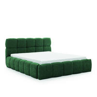 POLSTERBETT SOFIA 180x200 mit Bettkasten,Bubble,Doppelbett,Lattenrost,Boxspringbett-Optik,ohne Matratze-Flaschengrün - Smaragdgrün, Holz (180/200cm) - Furnistar