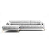 ECKSOFA links Mamaia aus strukturiertem Stoff hellgrau 5 Sitzplätze - Hellgrau, Textil (185/293cm) - Micadoni