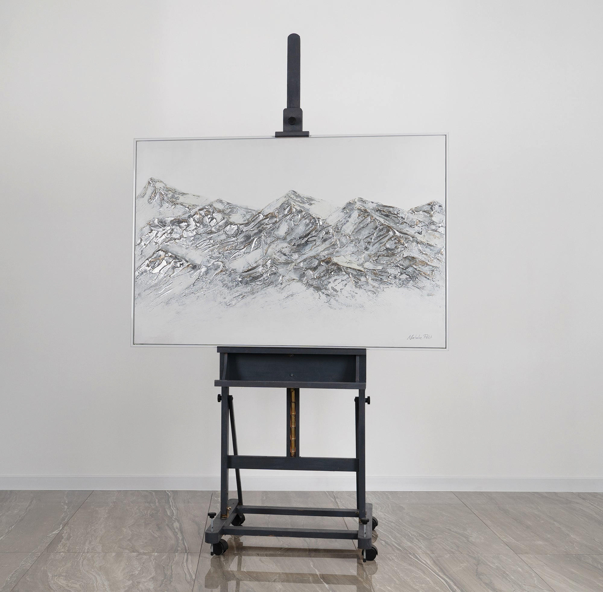 GEMÄLDE Himmlische Schönheit Schattenfugenrahmen Weiß 140x100 cm - Weiß, Holz (140/100cm) - YS-art gallery