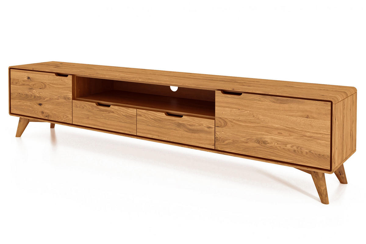 GREG HIFI-SCHRANK Wildeiche - Wildeiche, Holz (220/48/40cm) - byoak