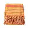 WOHNDECKE Chenille 220/240 cm, 100% Baumwolle gestreift - Orange, Textil (220/240cm) - Homescapes