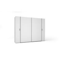 KLEIDERSCHRANK Weiß, Grau 270/208/61 - Weiß/Grau, Holzwerkstoff (270/208/61cm) - RAUMHIRSCH FURNITURE