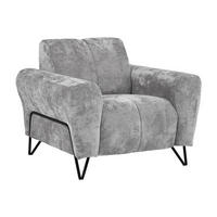 RELAXSESSEL Volare mit Metallbeinen grau - Schwarz/Grau, Textil/Metall (100/83/98cm) - Beautysofa
