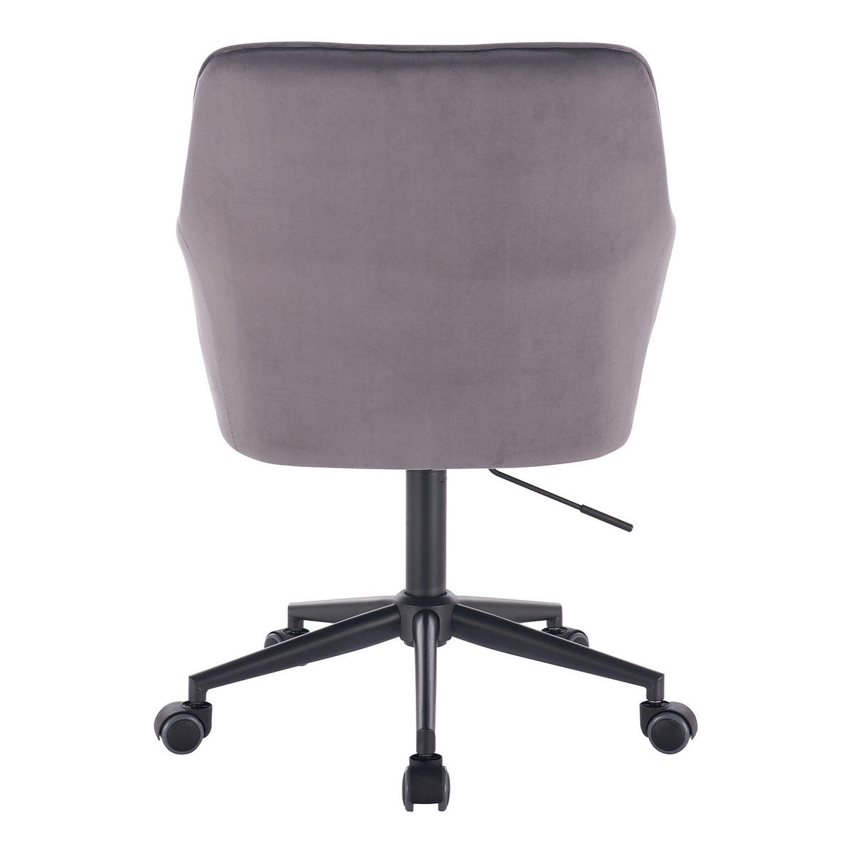 SCHREIBTISCHSTUHL JERRY Samt Dunkelgrau - Dunkelgrau/Anthrazit, Textil/Metall (59/96/59cm) - SVITA