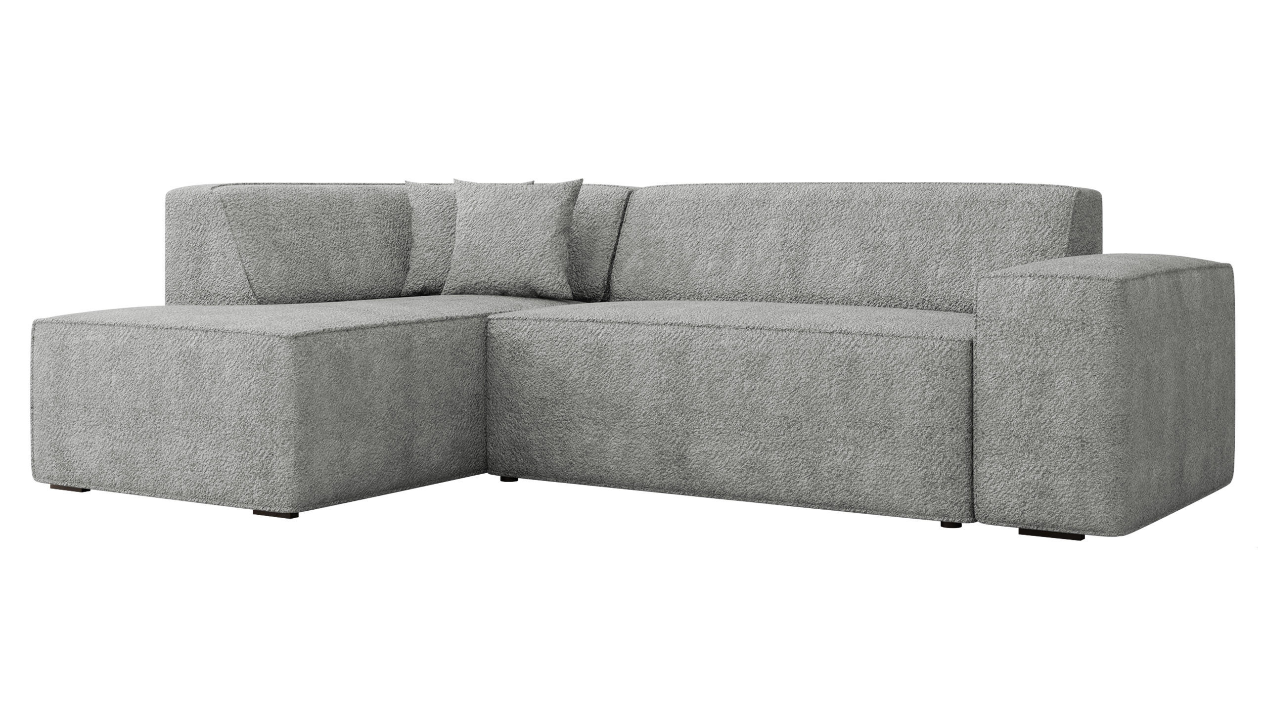ECKSOFA Lordin, Seite: Links - Grau, Holz/Textil (267/205cm) - MIRJAN24