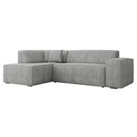 ECKSOFA Lordin, Seite: Links - Grau, Holz/Textil (267/205cm) - MIRJAN24