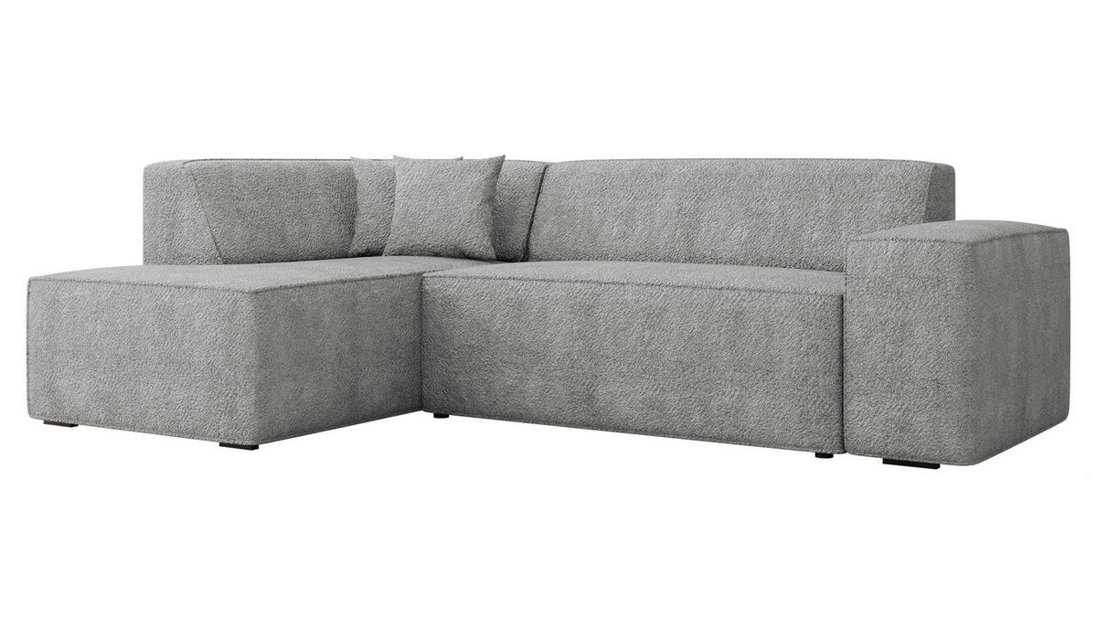 ECKSOFA Lordin, Seite: Links - Grau, Holz/Textil (267/205cm) - MIRJAN24