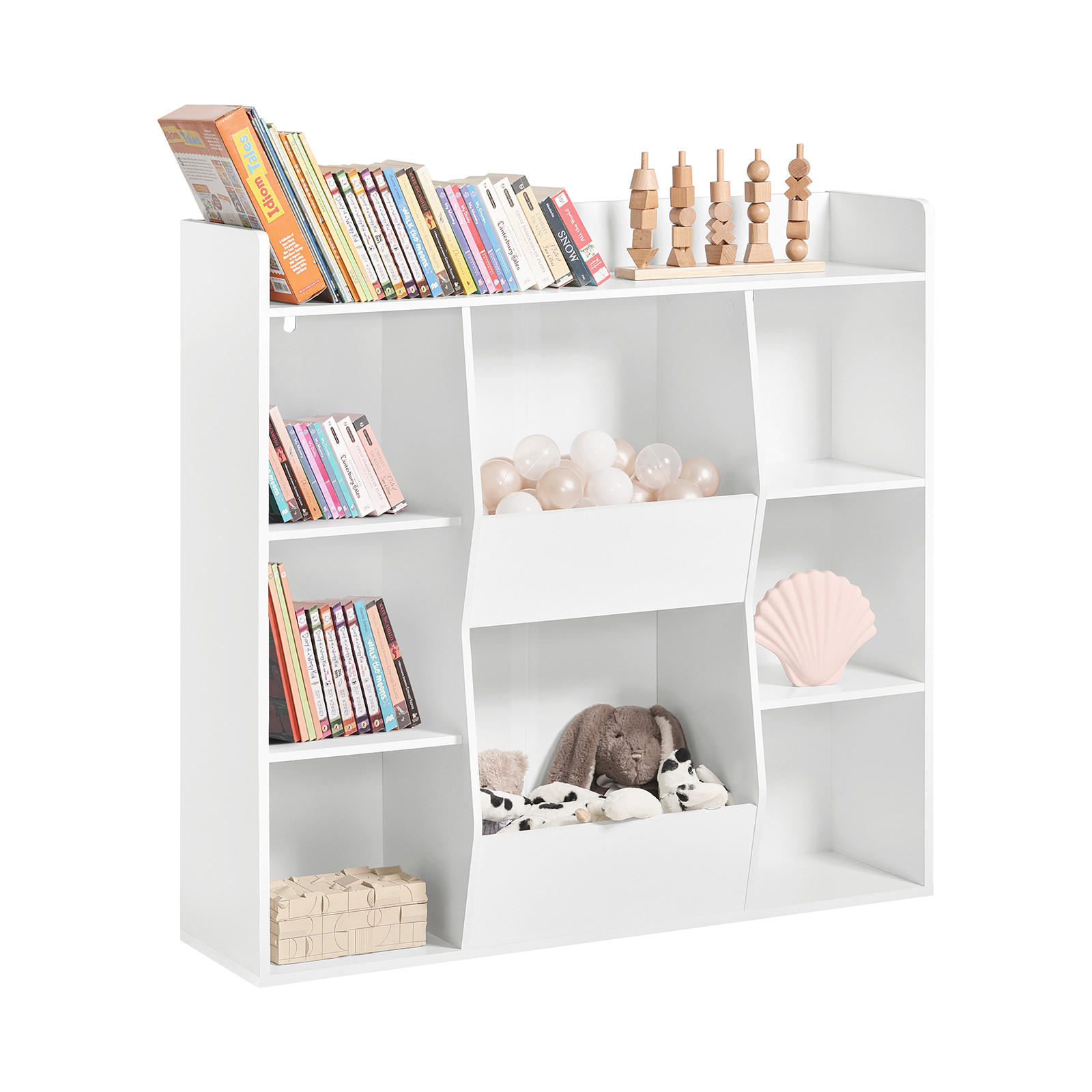KINDERREGAL Weiß - Weiß, Holzwerkstoff (106/104/30cm) - SoBuy