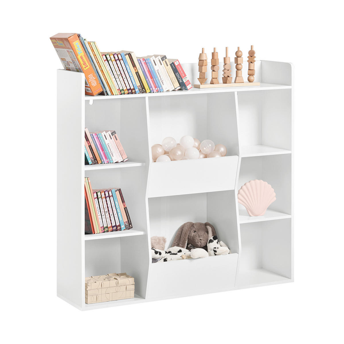 KINDERREGAL Weiß - Weiß, Holzwerkstoff (106/104/30cm) - SoBuy