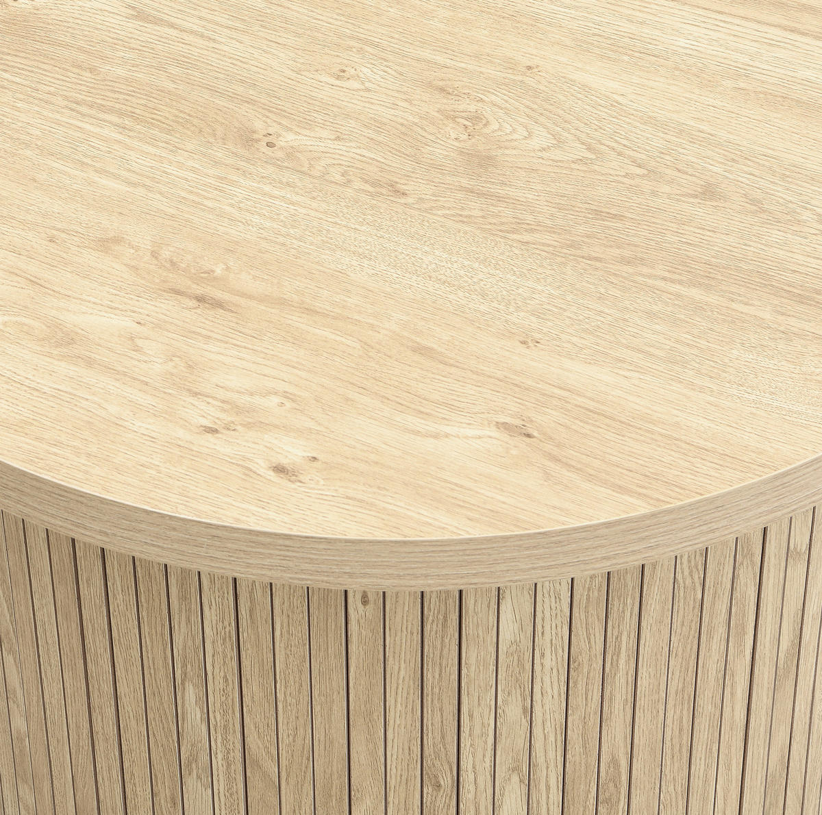 COUCHTISCH aus MDF Ø66x40/Ø40x46 cm in Natur mit 2 Tischen - Naturfarben, Holzwerkstoff (66/66/40cm) - Modfu