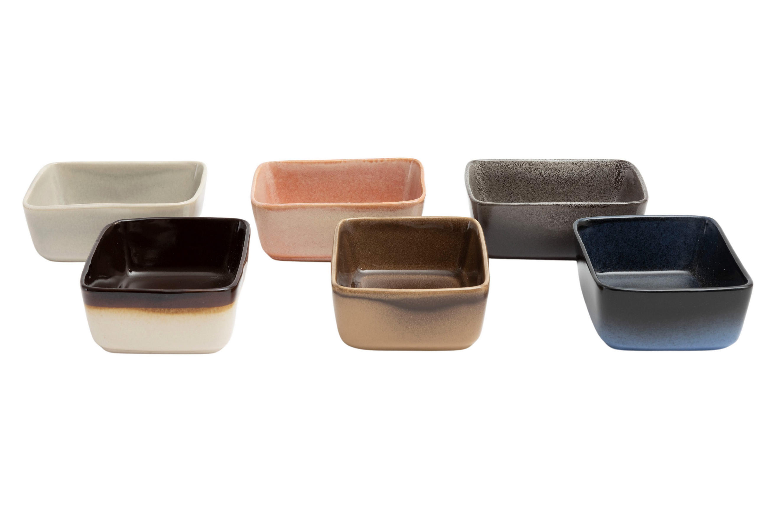 DIPSCHALE Dip-Gerichte Earth 10 x 8 cm - 6 stuks - Multicolor, Keramik (11/8/4cm) - Studio Tavola