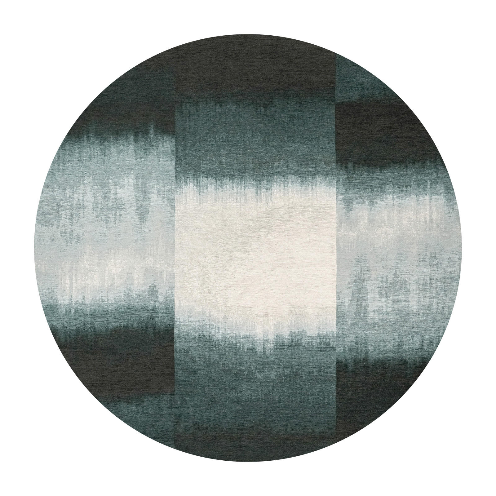 TEPPICH Deep Water Meditation Sendai 140/140 cm - Blau, Kunststoff/Textil (140/140cm) - Louis De Poortere