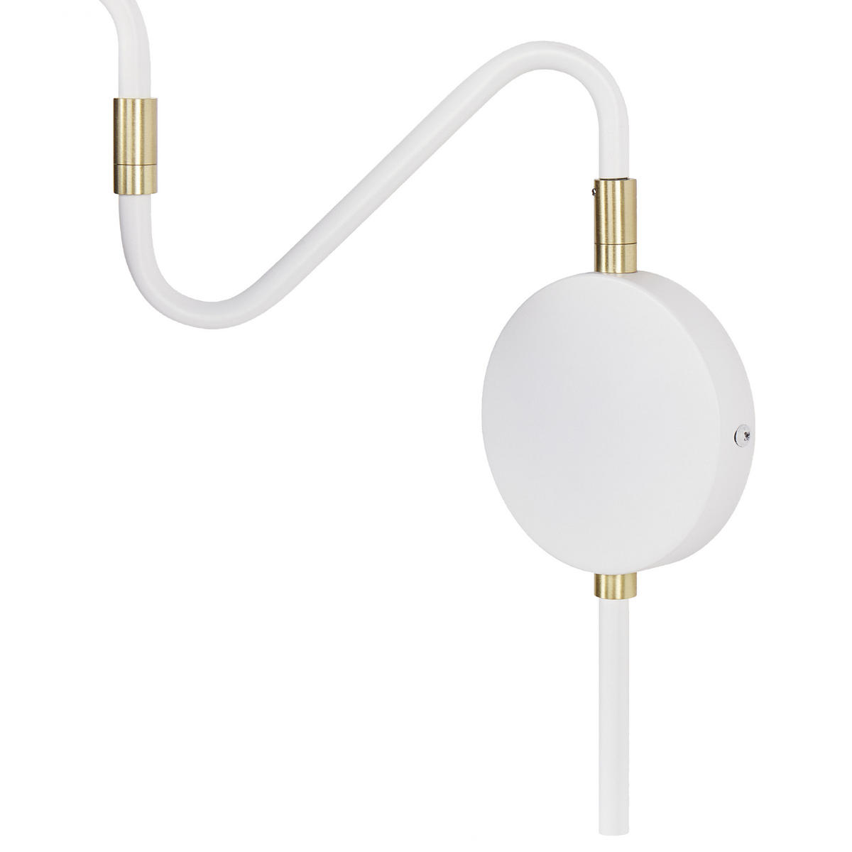 WANDLAMPE Weiß/Gold Baliem - Goldfarben/Weiß, Metall (20/35/45cm) - Beliani