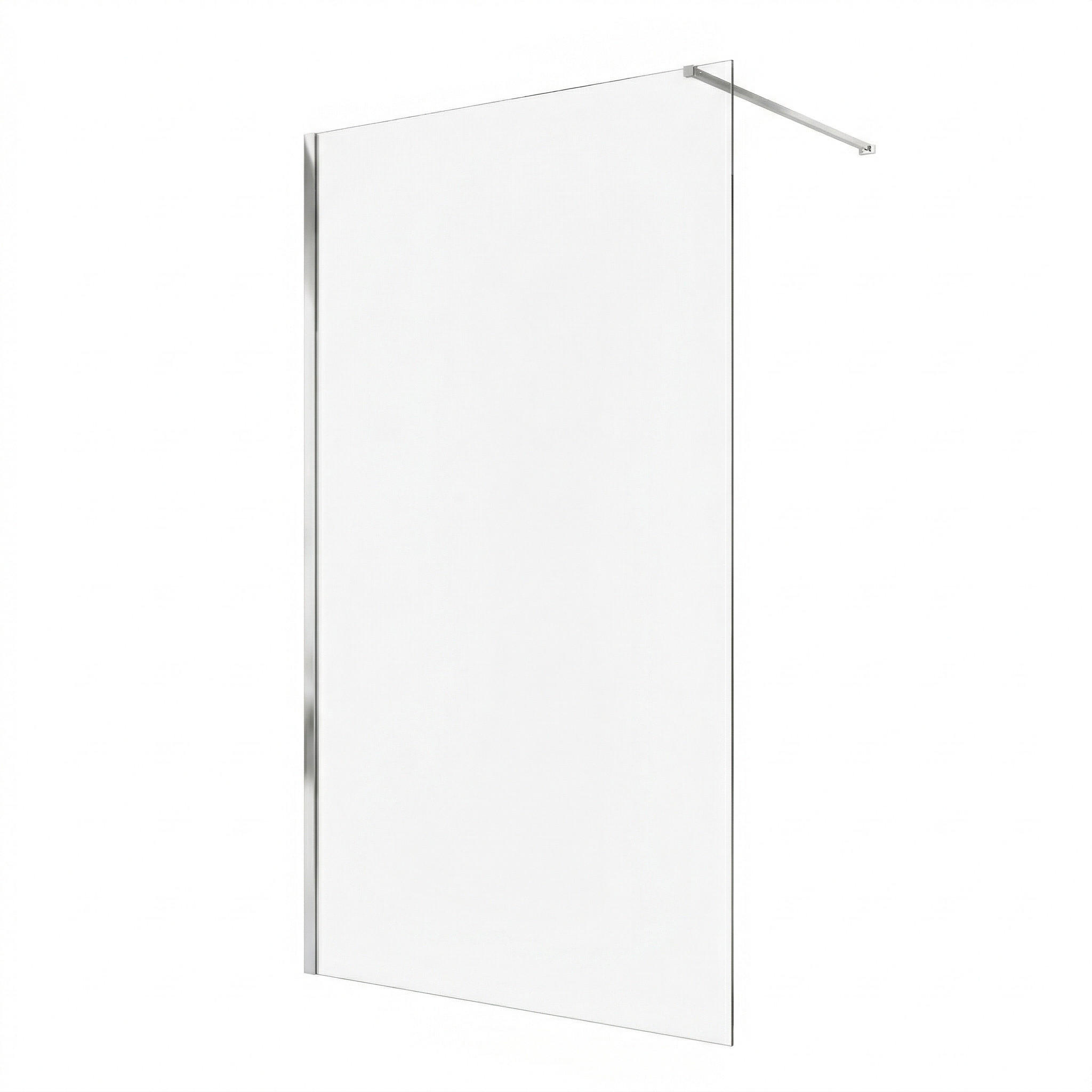 DUSCHWAND Florida - 100 x 200 cm - Chrom - Walk-In Duschabtrennung aus Sicherheitsglas - Chromfarben, Glas (100/200cm) - Badplaats