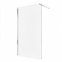 DUSCHWAND Florida - 100 x 200 cm - Chrom - Walk-In Duschabtrennung aus Sicherheitsglas - Chromfarben, Glas (100/200cm) - Badplaats