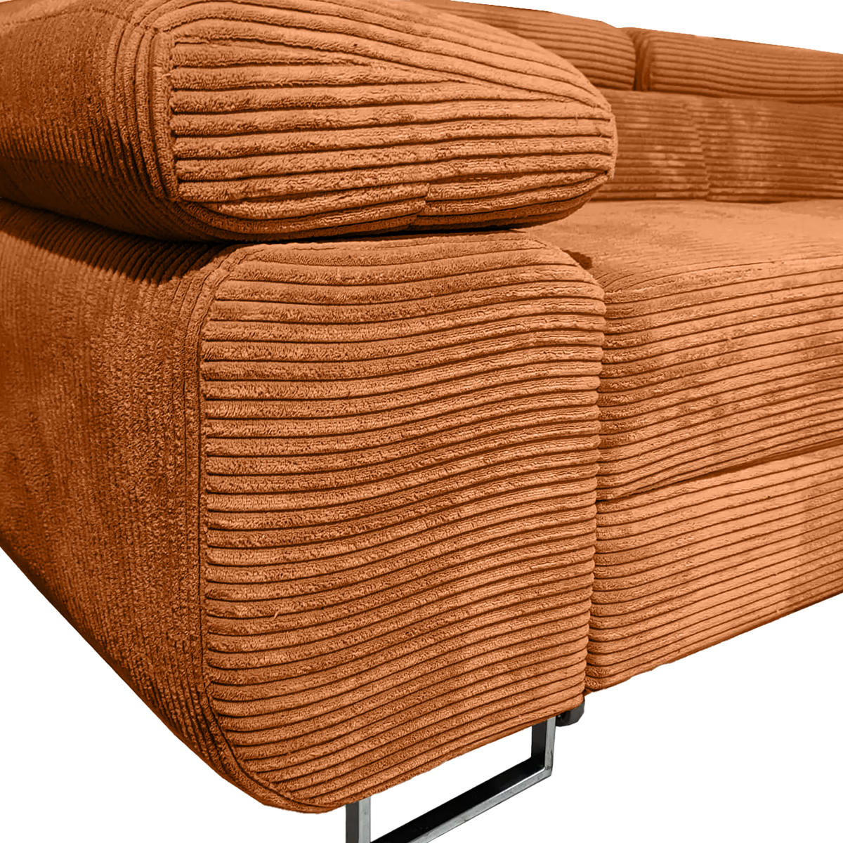 ECKSOFA Warton mit Schlaffunktion, Orange - Orange, Textil (275/202cm) - Fedve