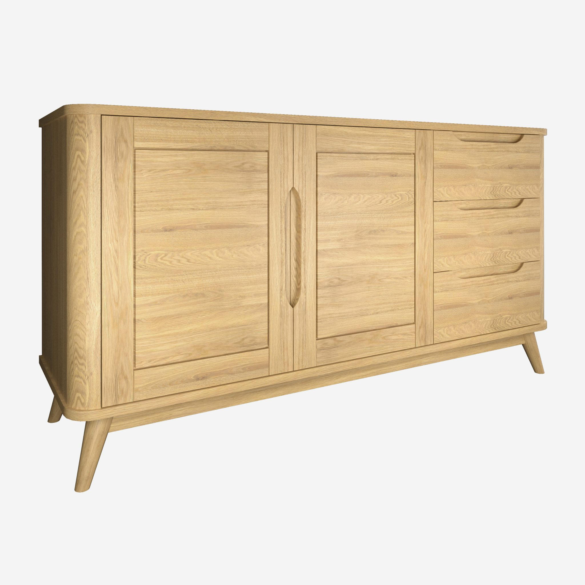 SIDEBOARD Nora, Natur Massiveiche - Beige, Holz (45/80/150cm) - WOODEK