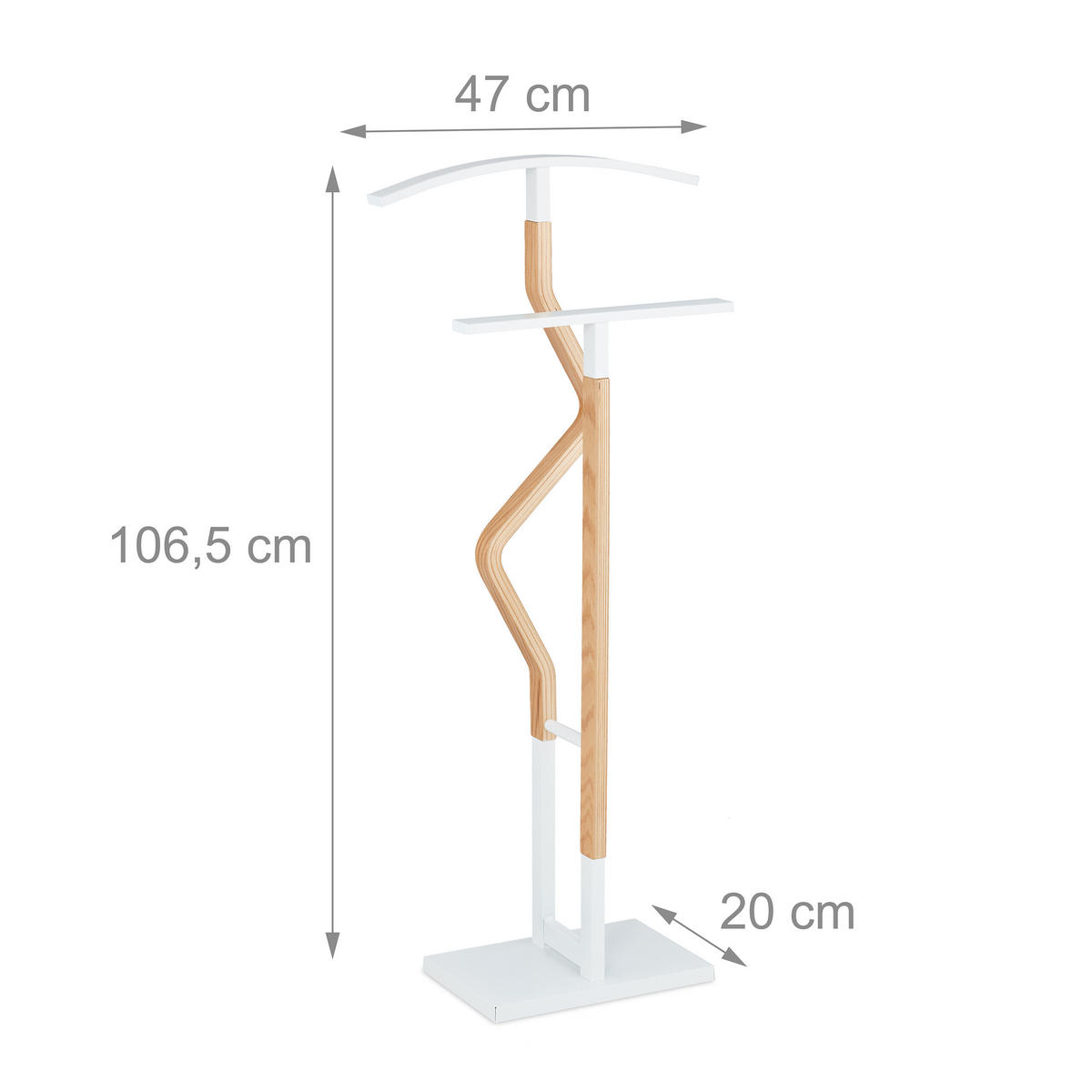 HERRENDIENER - Multicolor, Holzwerkstoff/Metall (47/106.5/20cm) - Relaxdays