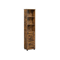 BADEZIMMERSCHRANK HOCHSCHRANK - Braun, Holzwerkstoff (30/167/40cm) - Hansiro